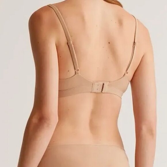 NWT Quince Second Skin Crossover Bralette (2-pack) in Sand Size Small - Picture 4 of 7